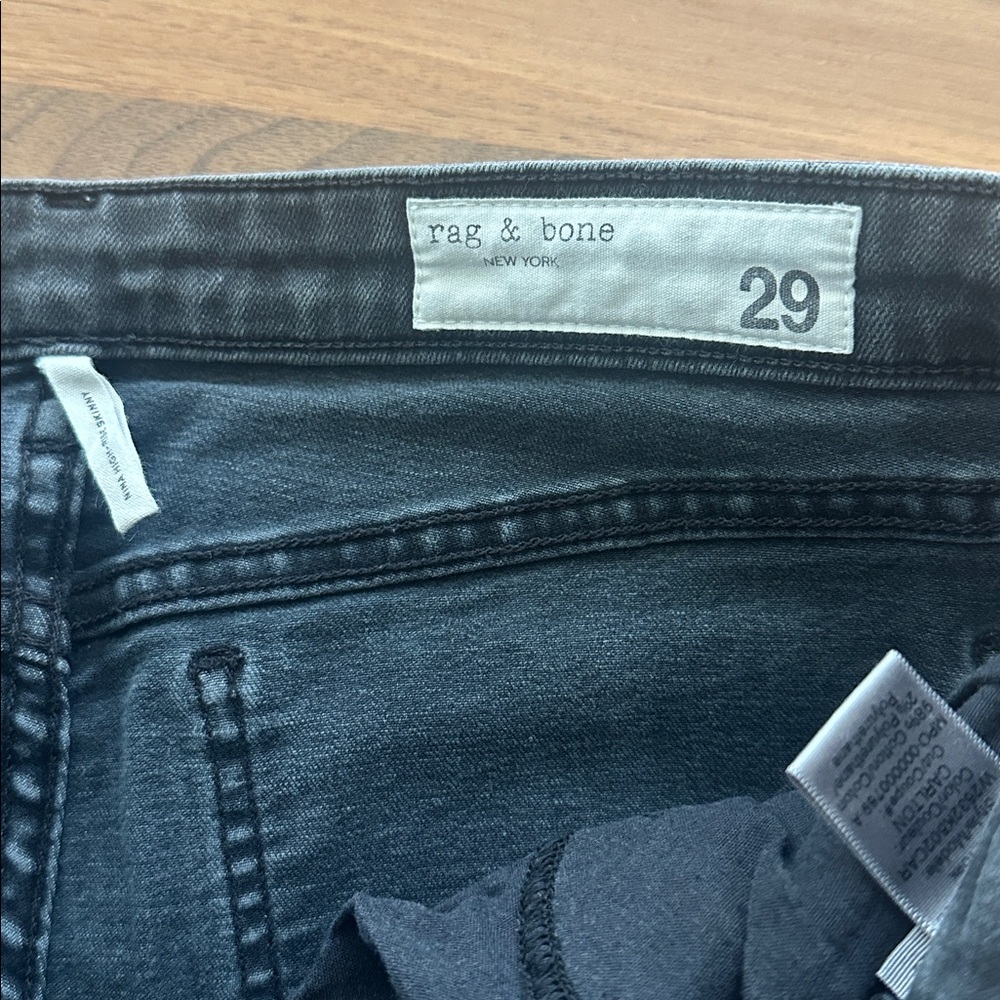 Rag & Bone Nina High-Rise Skinny Jeans – Carlton Black – Size 29 – EUC - Picture 11 of 11
